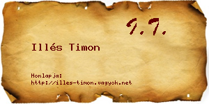 Illés Timon névjegykártya